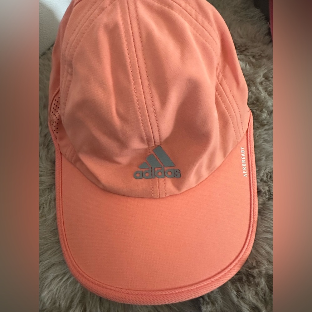 Adidas Coral and Gray Cap
